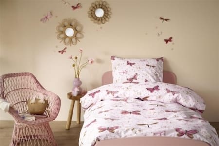 Beddinghouse x Hanneke de Jager Butterfly Away Roze dekbedovertrek - Afbeelding 3