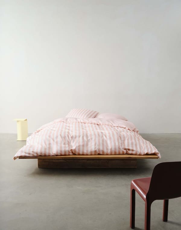 Marc O'Polo Classic Stripe Rose smoke dekbedovertrek - Afbeelding 2