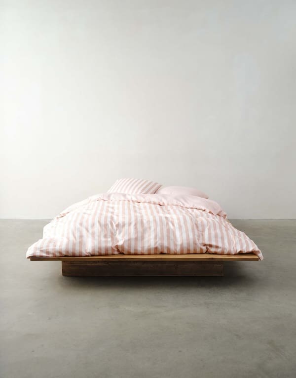 Marc O'Polo Classic Stripe Rose smoke dekbedovertrek - Afbeelding 3