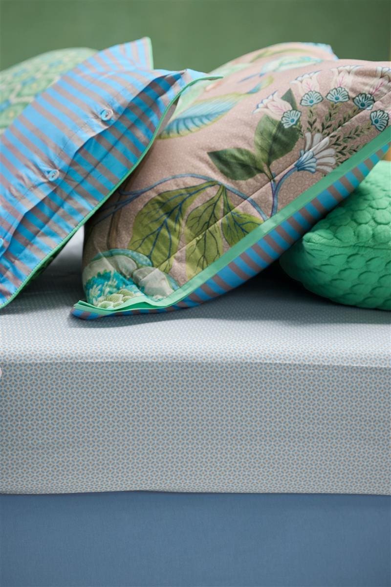 Pip Studio Cross Stitch GreyBlue hoeslaken - Afbeelding 3