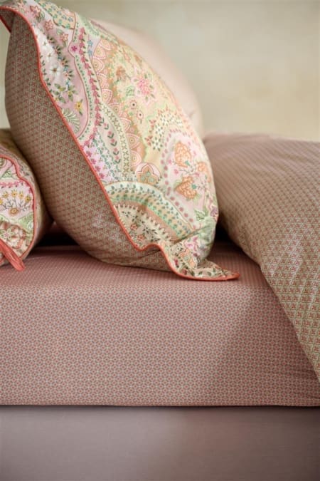 Pip Studio Cross Stitch Koraalrood hoeslaken - Afbeelding 3